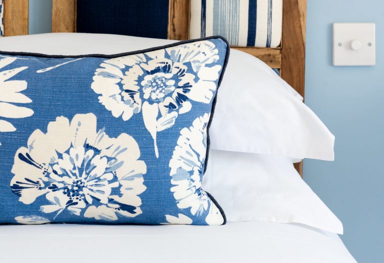 comfy blue cushion